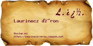 Laurinecz Áron névjegykártya